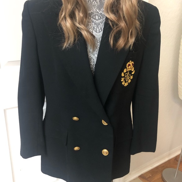 LAUREN RALPH LAUREN BLAZER 100% wool. Sz 8 vintage - Picture 4 of 8